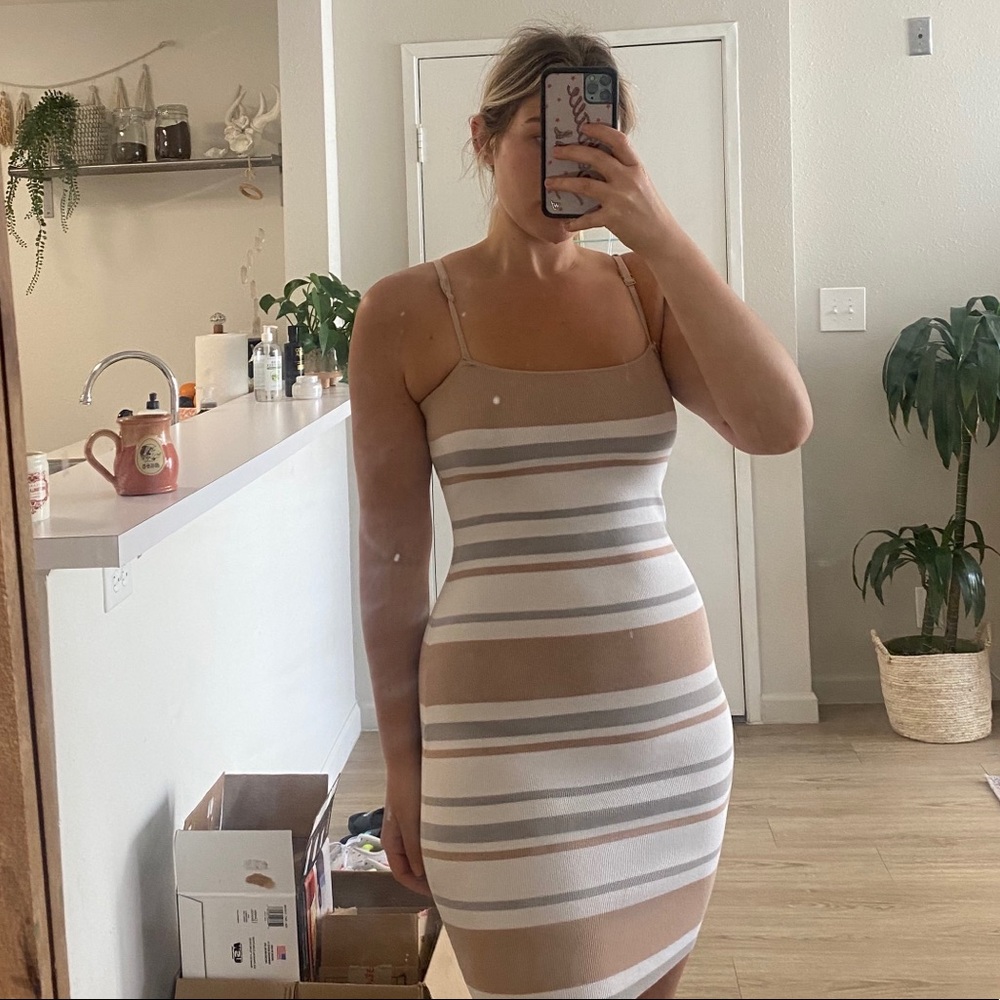 Striped bodycon